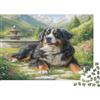 MNBVCXZLKJH Cane da montagna bernese Puzzle 1000 Pezzi Carta per Adulti Vista Giardino Puzzle per Famiglia 70x50cm/1000pcs