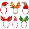 KAHEIGN 6 Pz Cerchietti Elfi Di Natale, Cerchietti Di Corna Di Renna Cappelli Di Babbo Natale Per La Festa Di Natale Festa Di Vacanza Festa in Costume Regalo