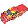 Generico Carrozzeria Monster RC Off-Road Truck Scala 1:10 1/10 Himoto - Body Shell per Auto Telecomandate - Modellismo RC (BRONTOSAURUS GIALLO ROSSO)