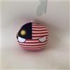 GANGKJDS Palla polacca da 9,9 cm in peluche, regalo per festival di campagna, giocattoli di peluche negli Stati Uniti, Giappone, Australia, Countryballs (colore: Malesia, dimensioni: 9,9 cm)