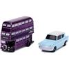 Jada Toys 253181002 Harry Potter, set di 2 auto da collezione di Die-cast, 959, Ford Anglia, Knight Bus