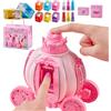 Generico Kit Per Unghie Per Bambine - Giocattolo Cosmetico Per Ragazze, Kit Per Unghie Finte Per Bambini - Per Le Date Di Gioco Delle Vacanze Sala Giochi Viaggi Casa Scuola Aula Festa Fornisce Un'esperienza Di