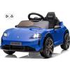 Mondial Toys Porsche Taycan Turbo S Macchina Elettrica per Bambini 12V con Telecomando Cintura a 3 Punti Fari a Led Bluetooth Auto Elettrica Full Optional (Blu)
