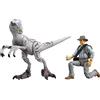 Mattel Jurassic World Jurassic Park III - Confezione di figure Dr Alan Grant & Velociraptor & Accessori, autentici e altamente posabili, collezione Hammond, HLN14