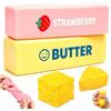 TOGETDREAM 4 Pezzi Butter Squishy & Squishy Formaggio, Palline Antistress a Lento Ritorno, Giocattolo Sensoriale Morbido e Portatile per Bambini e Adulti, Fidget Toys Antistress per Ansia e Stress