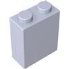 XYEIUGO 3245 Mattoni Base 1x2x2 con Spina Centrale 50 Pezzi GDS-804 compatibile con Lego Mattoncini da Costruzione Colore:Gris clair vintage