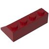 XYEIUGO GDS-1168 Cuneo Inclinato 45° 4x2 Sinistra, 50 Pezzi-compatibile con Lego 43721, Parti DIY e Componenti MOC per Principali Marchi di Mattoncini, Colore:Rosso scuro 154
