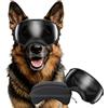 Billionchains Occhiali da sole per cani, protezione UV, trasparenti, antivento, con cinghie elastiche, per razze medio-grandi, montatura nera + lenti nere