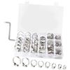 Lurrose Fascette Stringitubo in Acciaio Inox, 80 Pezzi con Chiave, Regolabili e Resistenti a Ruggine e Corrosione per Tubo e Linee