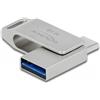 DeLOCK Chiavetta USB 5 Gbps USB-C + Tipo-A da 32 GB - Alloggiamento in metallo