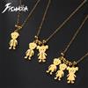 fishhook Collana personalizzata per ragazzo e ragazza Nome della catena personalizzato Festa del papà della mamma Regalo per la famiglia del bambino per gioielli con ciondolo in acciaio inossidabile da donna