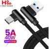 HOHOO Carica rapida 5A USB Tipo C Cavo PD per Huawei Mate 40 30 P60 40 50 30 Pro 5G 90 gradi Cavo di tipo C per Xiaomi 14 13 10 Pro Poco X3 F5 F4 Redmi K60 50 40 Pro USB-C Cavo di carica rapida-C