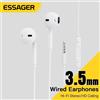Essager Cuffie cablate da 3,5 mm Cuffie intrauricolari Auricolari cablati con microfono Auricolari stereo Controllo sportivo in linea per telefoni