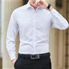 neverfunction Nuova camicia da lavoro da uomo in tinta unita taglie forti Moda classica basic casual slim bianca camicia a maniche lunghe abiti di marca