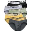 NONE 4 Pz/lotto Slip da Uomo Biancheria Intima da Uomo Pantaloncini Sexy Mutandine da Uomo Traspirante Maschile Mutande Elastiche Para Hombres di Grandi Dimensioni