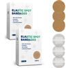 IdealPlast Patch per vaccini a fascia rotonda da 100 pezzi Patch emostatica Sterile tessuto elastico benda adesiva per ferite impermeabile Kit di pronto soccorso