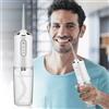 NONE Irrigatore orale elettrico intelligente portatile idropulsore 4 getti 3 modalità irrigatore dentale ricaricabile a getto d'acqua detergente dentale per denti