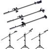 Supporto per microfono rotante da 55 cm Bracci a barra trasversale Clip per microfono Supporto per telefono Staffa di estensione Progettato barra trasversale con filettatura 3/8