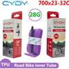 CYDY 28g CYDY Bici Da Strada TPU Camera D'aria 700x23C 25C 26C 27C 28C 30C 32C Bici Da Strada Pneumatici Della Macchina Fotografica pneumatico 700C pneu aro Valvola Francese