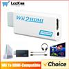 LccKaa Convertitore compatibile da Wii a HDMI Connettore adattatore Full HD 1080P Audio video da 3,5 mm per PC Monitor HDTV Compatibile con Wii 2HDMI