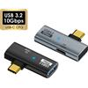OllyMurs Dati 10 Gbps 100 W PD Carica USB 3.1 Gen 2 Telefono Laptop Adattatore Hub OTG in alluminio Convertitore 1 in 2 out per MacBook 15 Pro/Max