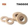 TINGGOO 2/10 pezzi DIN125 M2 M2.5 M3 M3.5 M4 M5 M6 M8 M10 M12 a M20 PEEK Rondella piatta resistente alle alte temperature ad alta resistenza Guarnizione semplice
