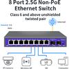 Hisource Switch di rete Hisource 2.5G None-POE Switch Ethernet 5 a 8 porte con 2*10G SFP+ per telecamera IP/NVR