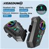 KEBIDUMEI 1/2x Moto Interfono Auricolare Casco Per 2 Piloti intercomunicatore Moto 300M Impermeabile Condivisione di Musica Interphone