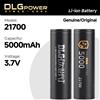 DLGPOWER 21700 Batteria ricaricabile agli ioni di litio da 3,7 V 5000 mAh con caricabatterie intelligente Torcia elettrica Batteria per utensili elettrici ad alta potenza