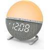 Niditon Sveglia Alba Sveglia Luce Orologio Luce notturna Alba Tramonto Simulazione Orologio digitale Orologi da scrivania