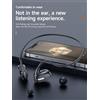 HOCO ES63 Auricolari a conduzione aerea Cuffie Bluetooth Auricolari bassi Musica Sport Cuffie con gancio per l'orecchio aperto con microfono nero