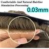 HRF Toupee 0.03mm Parrucchino per capelli naturali Pelle sottile Parrucca maschile Capelli umani Protesi per uomo V loop Sistema di sostituzione dei capelli da uomo molto naturale Parrucca da uomo