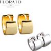 YUXINTOME Orecchini in argento 925 con ago in oro argento con bordo ampio, orecchini a cerchio semplici, orecchini minimalisti, moda classica, commercio all'ingrosso di gioielli di moda