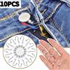 NONE 10/5/1PCS Jeans regolabili Fibbia con cerniera Gancio con cerniera ad alta elasticità Anti pantaloni Cerniera che cade Chiusura in silicone morbido Bottone per pantaloni