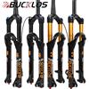 BUCKLOS 26/27.5/29 pollici MTB forcella pneumatica da viaggio 140mm 9*100mm Mountain Bike forcella anteriore 34mm tubo bicicletta sospensione pneumatica forcella