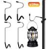 NONE 1/2 pezzi gancio per luce esterna per tenda da campeggio lampada gancio mangiatoie per uccelli luci da giardino gancio per palo antiscivolo ganci per lanterna da campeggio