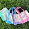 FENJING Borsa per la spesa in tela di moda Borsa con cuciture colorate Pendolarismo quotidiano Borsa a tracolla semplice morbida e comoda Borsa per il pranzo ecologica