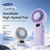 Kinscoter Nuovo ventilatore portatile di raffreddamento 3600mAh Ventilatore portatile pieghevole Mini ventilatore personale ad alta velocità con controllo gratuito a 100 livelli con cordino