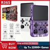 NONE R36S Console per videogiochi portatile retrò Sistema ARKOS Schermo IPS da 3,5 pollici Lettore video tascabile portatile classico Giochi da 128G Regalo per ragazzo