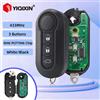 YIQIXIN Chiave Remota per Auto Fiat 500 Panda Punto MPV Bravo Marelli 500L Ducato Boxer Delphi Doblo Qubo e per Peugeot Citroen 433Mhz ID46