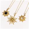 YUYAN Collana con ciondolo sole moda dorata in acciaio inossidabile 316L per donna ragazza 2025 nuovo regalo di gioielli con catena solare concisa