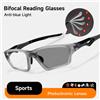 Blanche Michelle Occhiali da lettura bifocali sportivi Uomo Fotocromatici Anti-luce blu da +1.0 a +4.0 TR90 Occhiali da vista Lettori di occhiali di alta qualità