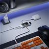 KUXM Hub USB da gioco HMLAB ZNEO: porta da 2 a 3, 8K Hz, alimentazione indipendente, con schermo, trendy per la configurazione della scrivania dell'atmosfera di gioco