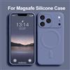 NONE Custodia per telefono magnetica originale Magsafe in silicone liquido per iPhone 17 16 12 15 14 13 Pro Max Plus 17 copertura morbida con ricarica wireless