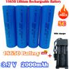 SUYIJIA 2025 Nuova batteria 18650 Batteria ricaricabile al litio ad alta corrente da 3,7 V 2000 mAh adatta per citofono portatile con luce a LED torcia elettrica
