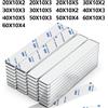 NONE Magnete super potente al neodimio con adesivo biadesivo Blocco magnetico NdfeB N35 Forte magnete permanente per frigorifero