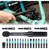 LIBRATON 21 pz Chiave dinamometrica per bici 1/4 "2-14Nm Set di chiavi dinamometriche per bici Chiave a bussola con punta a impatto Kit di riparazione a cricchetto per bicicletta moto