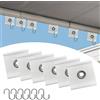 Ganci per tende da sole per camper in nylon resistente da 12 pezzi - Ganci multiuso per tende, stendibiancheria e tende per fori per tubi da 5/6 mm-7/8 mm