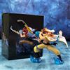 Bandai One Piece 11 cm LX White Bearded One Piece Battle Pose Statua Modello di scena Personaggio anime Box Set fatto a mano