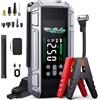 BSMOOM Avviatore di emergenza per auto 26800mAh Power Bank Compressore d'aria portatile Dispositivo di avviamento 12V per avviamento di emergenza per batteria per auto